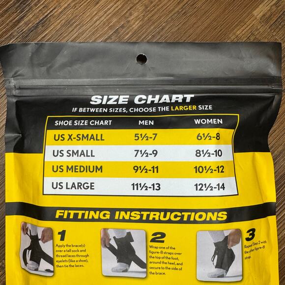 Ultra 360 Black Lace-Up Ankle Brace Ankle Support & Adjustable Compression Small - Picture 11 of 11